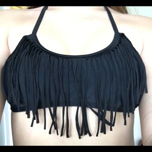4/$25 Black fringe bikini top